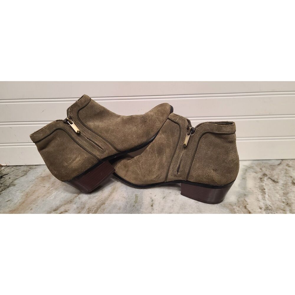 Sam Edelman Womens Leather Suede Olive Green Boots Size 8.5